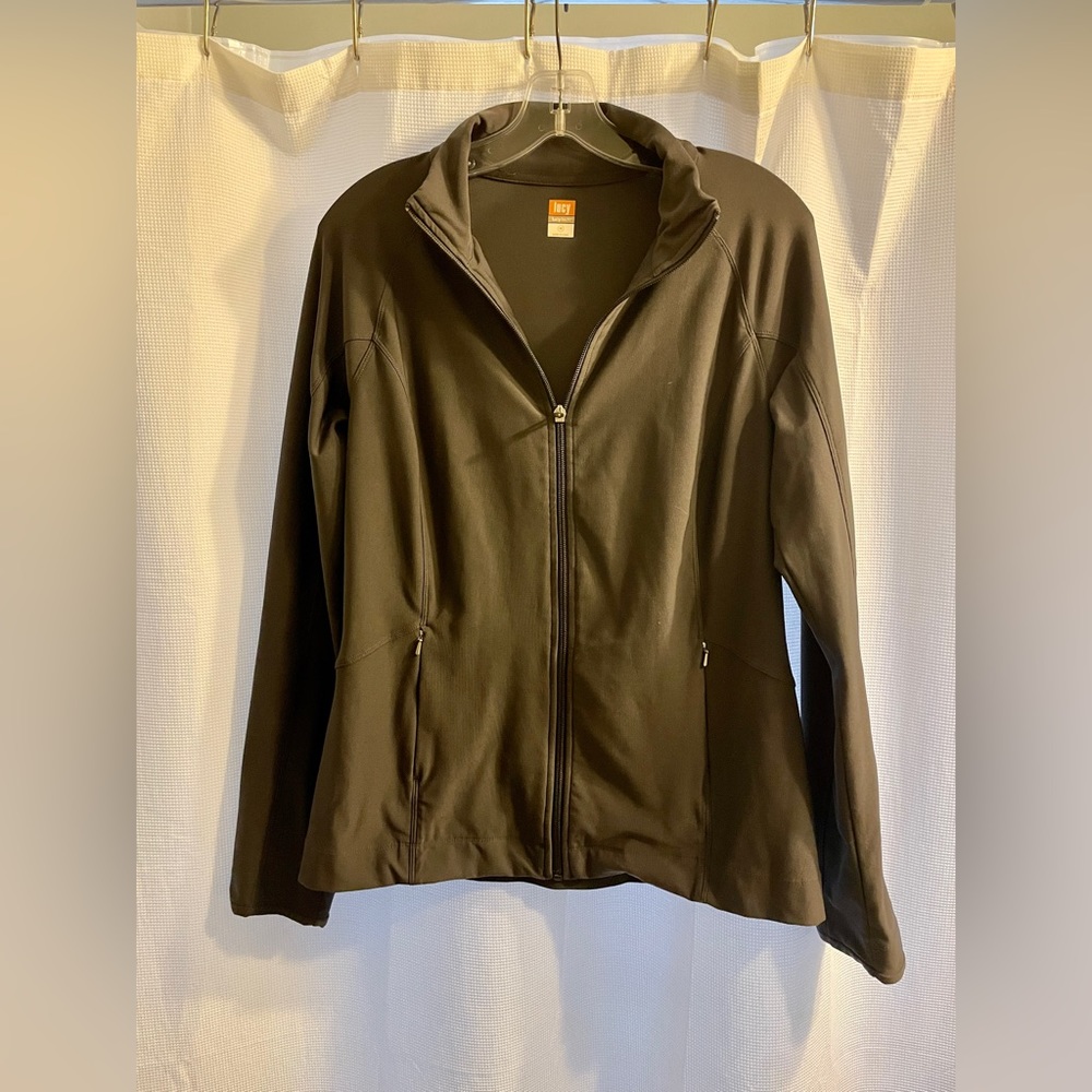 LUCY tech gray zip up size medium